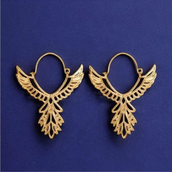 Thunder FreeBird Gold Earrings - Picture 1 of 10